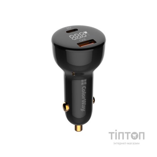 Зарядний пристрій ColorWay Power Delivery PPS USB (USB-A + USB-C) (100W) Black (CW-CHA044PD-BK)