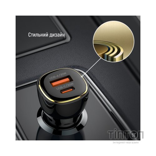 Зарядний пристрій ColorWay PowerDelivery PPS USB (USB-A + USB-C) (60W) Black (CW-CHA046PD-BK)