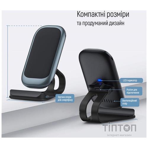 Зарядний пристрій ColorWay Wireless Stand 10W Blue (CW-CHW30Q-BL)