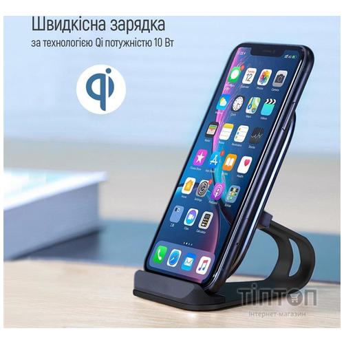Зарядний пристрій ColorWay Wireless Stand 10W Blue (CW-CHW30Q-BL)