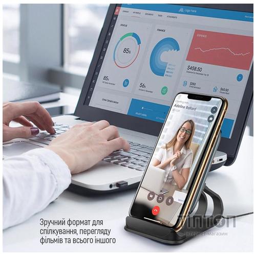 Зарядний пристрій ColorWay Wireless Stand 10W Blue (CW-CHW30Q-BL)