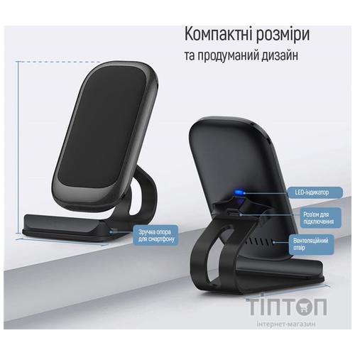 Зарядний пристрій ColorWay Wireless Stand 15W Black (CW-CHW31Q-BK)