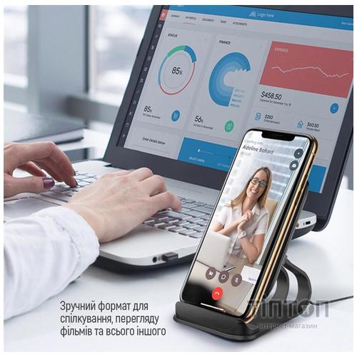 Зарядний пристрій ColorWay Wireless Stand 15W Black (CW-CHW31Q-BK)