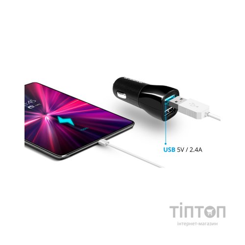 Зарядний пристрій Defender 2xUSB 12W 2.1A ECA-24 (83824)