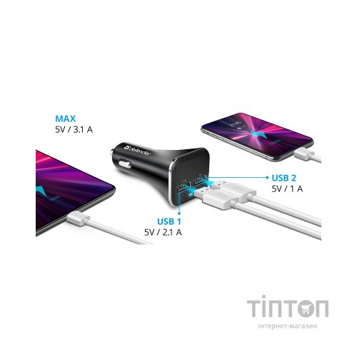 Зарядний пристрій Defender 2xUSB 15W (2xUSB-A) UCA-31 5V/3.1A (83597)