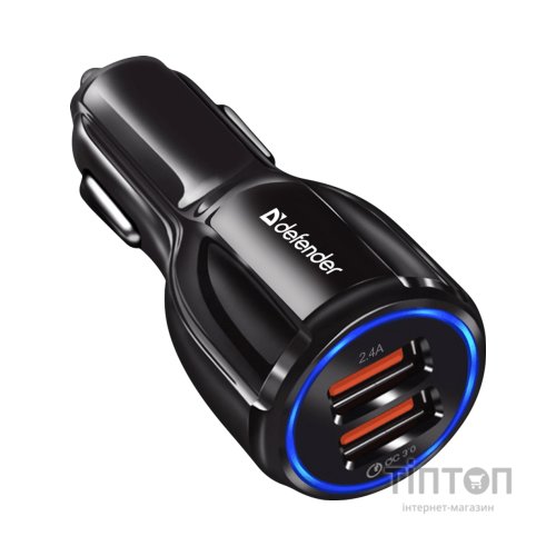 Зарядний пристрій Defender 2xUSB 30W (2xUSB-A) QC3.0 3А UCA-100 (83833)