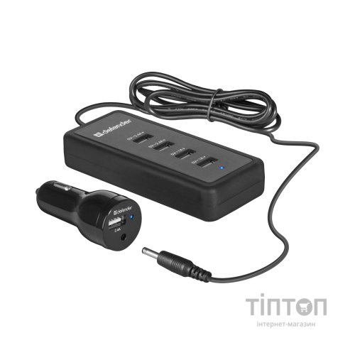 Зарядний пристрій Defender ACA-02 авто,5 портов USB, 5V / 9.2A (83568)