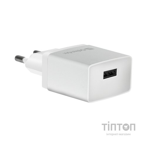 Зарядний пристрій Defender EPA-10 white, 1xUSB, 5V / 2.1A (83549)