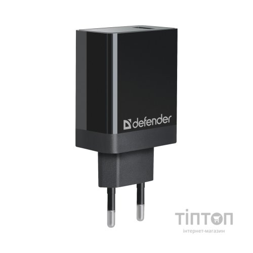 Зарядний пристрій Defender UPA-101 black, 1 USB, QC 3.0, 18W (83573)