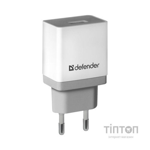 Зарядний пристрій Defender UPA-21 white, 1xUSB, 5V / 2.1A (83571)