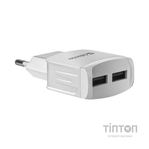Зарядний пристрій Defender UPA-22 white, 2xUSB, 2.1A (83580)