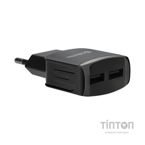 Зарядний пристрій Defender UPС-21 2xUSB,5V/2.1А кабель microUSB (83581)