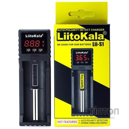 Зарядний пристрій для акумуляторів Liitokala 1 Slot, LCD дисплей, Li-ion/Ni-MH/Ni-Cd/AA/ААA/AAAA/С (Lii-S1)