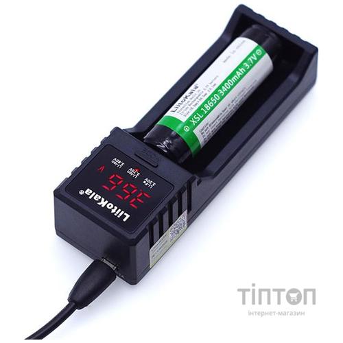 Зарядний пристрій для акумуляторів Liitokala 1 Slot, LCD дисплей, Li-ion/Ni-MH/Ni-Cd/AA/ААA/AAAA/С (Lii-S1)