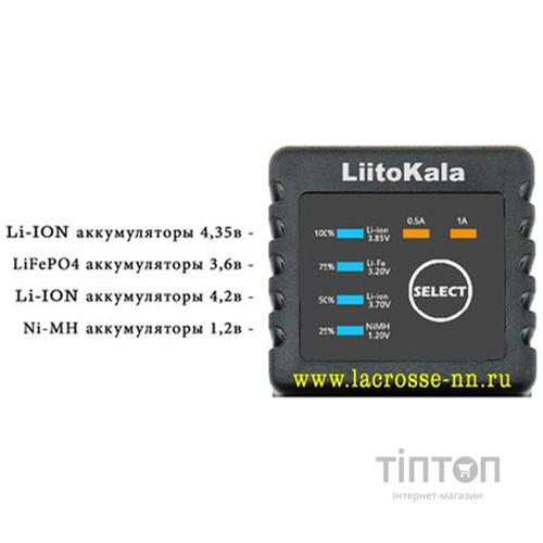 Зарядний пристрій для акумуляторів Liitokala 1 Slot, LED дисплей, USB, Li-ion/Ni-MH/Ni-Cd/AA/ААA/AAAA/С (Lii-100)