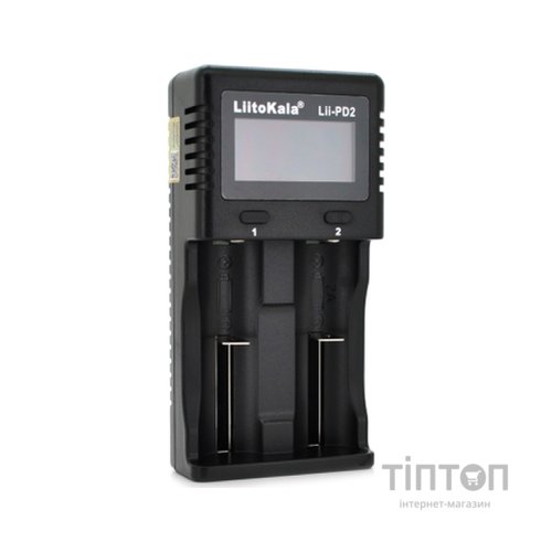 Зарядний пристрій для акумуляторів Liitokala 2 Slots, LCD display, Li-Ion, Ni-Mh, Ni-Cd, + AAAA, С, 10440/.../26650 (Lii-PD2)