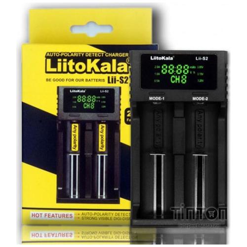 Зарядний пристрій для акумуляторів Liitokala 2 Slots, LCD дисплей, Li-ion/Ni-MH/Ni-Cd/AA/ААA/AAAA/С (Lii-S2)