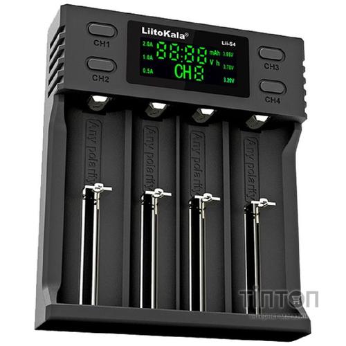 Зарядний пристрій для акумуляторів Liitokala 4 Slots, LCD дисплей, Li-ion/Ni-MH/Ni-Cd/AA/ААA/AAAA/С (Lii-S4)