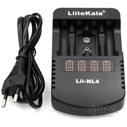 Зарядний пристрій для акумуляторів Liitokala 4 Slots, LED, Li-ion/Ni-MH/Ni-Cd/AA/ААA/AAAA/С (Lii-NL4)