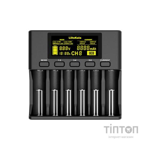 Зарядний пристрій для акумуляторів Liitokala 6 Slots, LCD дисплей, Li-ion/Ni-MH/Ni-Cd/AA/ААA/AAAA/С (Lii-S6)