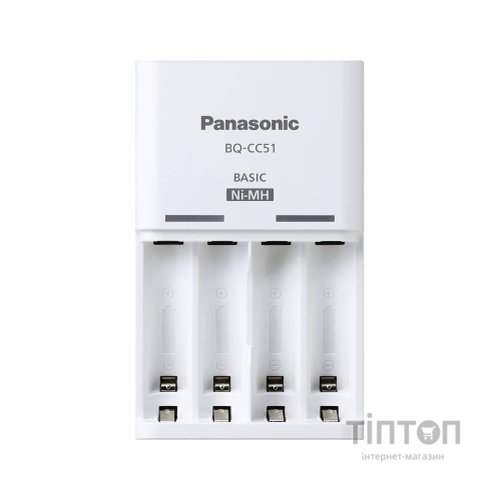 Зарядний пристрій для акумуляторів Panasonic Basic Charger + Eneloop 4AA 2000 mAh New (K-KJ51MCD40E)