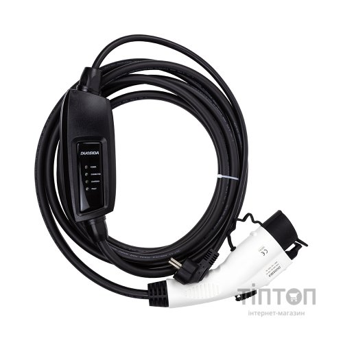 Зарядний пристрій для електромобіля Duosida Type 1 - Schuko (220V), 16A, 3.6кВт, 1-фазное, 5м (EV200269)
