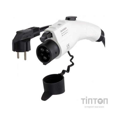 Зарядний пристрій для електромобіля Duosida Type 1 - Schuko (220V), 16A, 3.6кВт, 1-фазное, 5м (EV200269)