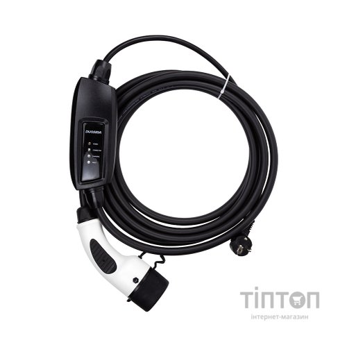 Зарядний пристрій для електромобіля Duosida Type 2 - Schuko (220V), 16A, 3.6кВт, 1-фазное, 5м (EV200276)