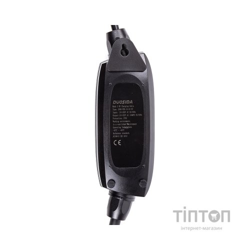 Зарядний пристрій для електромобіля Duosida Type 2 - Schuko (220V), 16A, 3.6кВт, 1-фазное, 5м (EV200276)