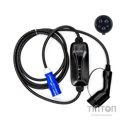 Зарядний пристрій для електромобіля HiSmart Type 1-CEE, 6-32A, 7.2кВт, 1 фазний, 5м (EV200030)