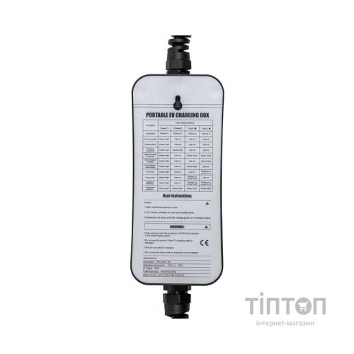 Зарядний пристрій для електромобіля HiSmart Type 2 - Schuko (220V), 16A, 3.6кВт, 1-фазное, 5м (EV200696)