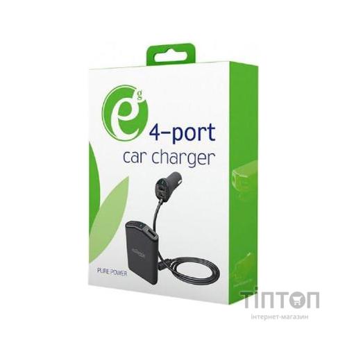 Зарядний пристрій EnerGenie car 4xUSB 9.6 А (EG-4U-CAR-01)