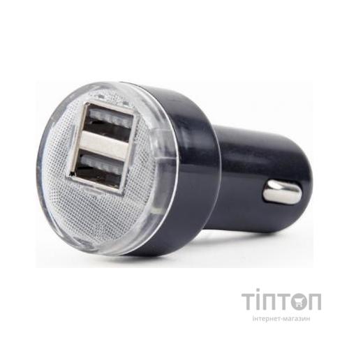 Зарядний пристрій EnerGenie USB 2.1A black (EG-U2C2A-CAR-02)