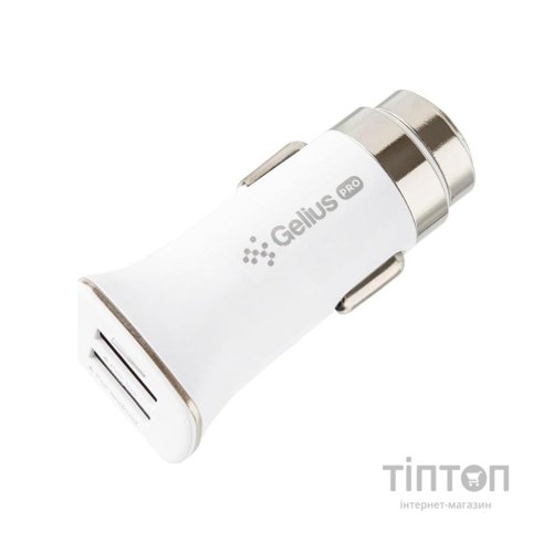 Зарядний пристрій Gelius Pro Apollo GP-CC01 2USB 3.1A + Cable iPhone X White (71433)