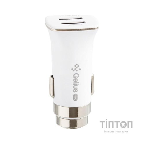 Зарядний пристрій Gelius Pro Apollo GP-CC01 2USB 3.1A + Cable MicroUSB White (71434)