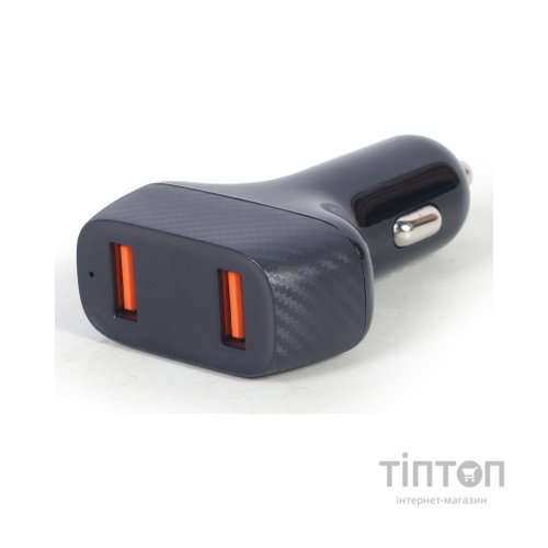 Зарядний пристрій Gembird 2 port 36W QC3.0 (TA-U2QC3-CAR-01)