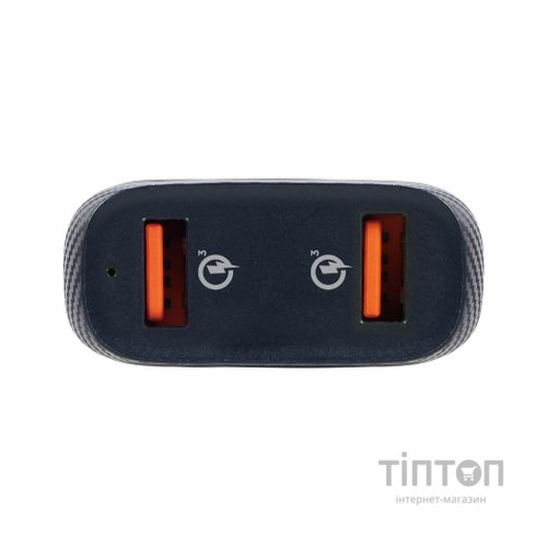 Зарядний пристрій Gembird 2 port 36W QC3.0 (TA-U2QC3-CAR-01)