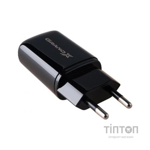 Зарядний пристрій Grand-X CH-15UMB (5V/2,1A + DC cable 2,4А USB -> Micro USB 1m) Black (CH-15UMB)
