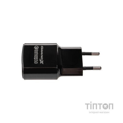 Зарядний пристрій Grand-X Quick Charge QС3.0, + cable USB -> Type C, Cu, 3A, 1m (CH-550TC)