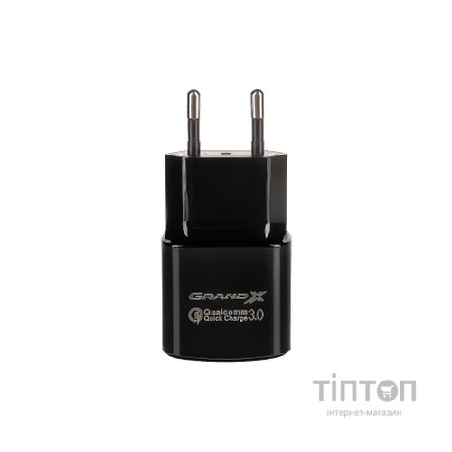 Зарядний пристрій Grand-X Quick Charge QС3.0, + cable USB -> Type C, Cu, 3A, 1m (CH-550TC)