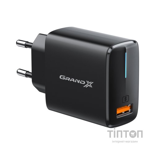 Зарядний пристрій Grand-X Quickcharge QС3.0 3.6V-6.5V 3A, 6.5V-9V 2A, 9V-12V 1.5A USB (CH-550B)