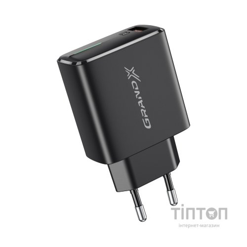 Зарядний пристрій Grand-X Quickcharge QС3.0 3.6V-6.5V 3A, 6.5V-9V 2A, 9V-12V 1.5A USB (CH-550B)