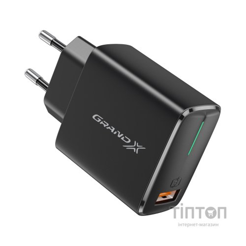 Зарядний пристрій Grand-X Quickcharge QС3.0 3.6V-6.5V 3A, 6.5V-9V 2A, 9V-12V 1.5A USB (CH-550B)