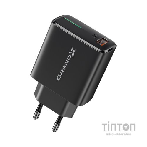 Зарядний пристрій Grand-X Quickcharge QС3.0 3.6V-6.5V 3A, 6.5V-9V 2A, 9V-12V 1.5A USB (CH-550B)