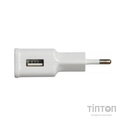 Зарядний пристрій Grand-X USB 5V 2,1A White + cable USB -> Lightning, Cu (CH03LTW)
