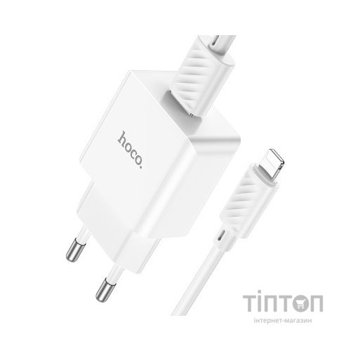 Зарядний пристрій HOCO C106A charger set(iP) White (6931474783899)