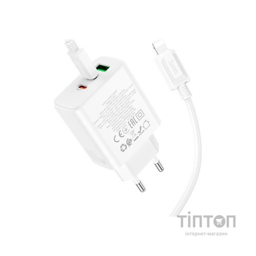 Зарядний пристрій HOCO C126A Pure White (6931474798732)