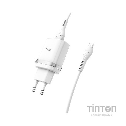 Зарядний пристрій HOCO C12Q Smart QC3.0 charger set(Micro) White (6931474716286)