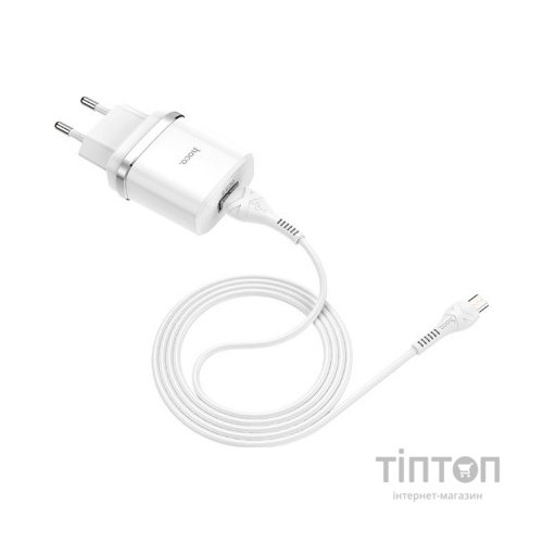 Зарядний пристрій HOCO C12Q Smart QC3.0 charger set(Micro) White (6931474716286)