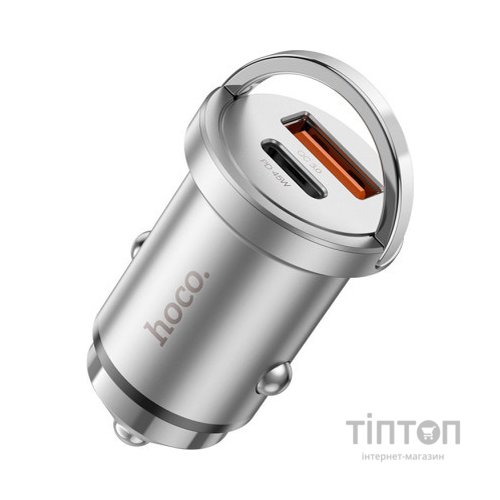 Зарядний пристрій HOCO NZ10 Handy USB-A/Type-C Silver (6942007601825)